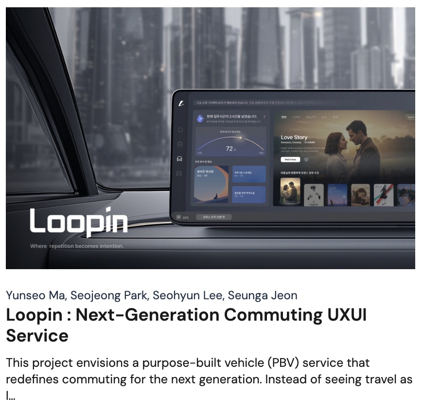 Loopin : Next-Generation Commuting UXUI Service